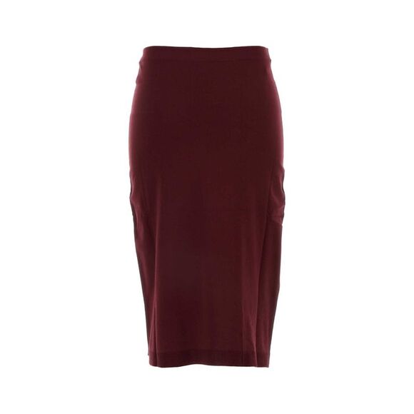MIU MIU Burgundy Viscose Blend Skirt - Picture 2 of 2